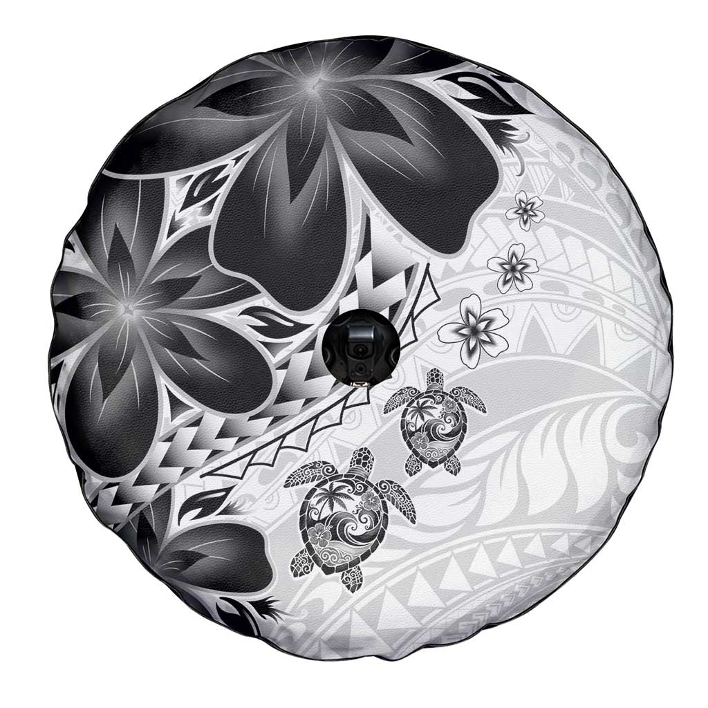 Polynesia Romantic Valentine Spare Tire Cover Sea Turtle Couple With White Plumeria LT05 - Polynesian Pride