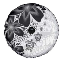 Polynesia Romantic Valentine Spare Tire Cover Sea Turtle Couple With White Plumeria LT05 - Polynesian Pride