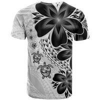 Polynesia Romantic Valentine T Shirt Sea Turtle Couple With White Plumeria LT05 - Polynesian Pride