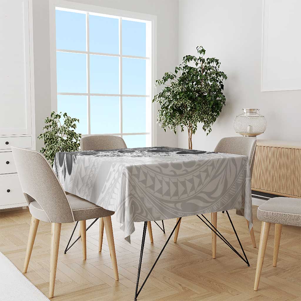 Polynesia Romantic Valentine Tablecloth Sea Turtle Couple With White Plumeria LT05 - Polynesian Pride