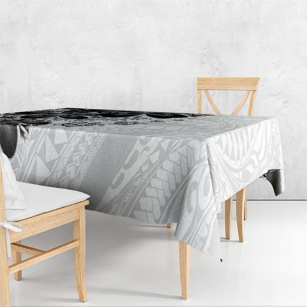 Polynesia Romantic Valentine Tablecloth Sea Turtle Couple With White Plumeria LT05 - Polynesian Pride