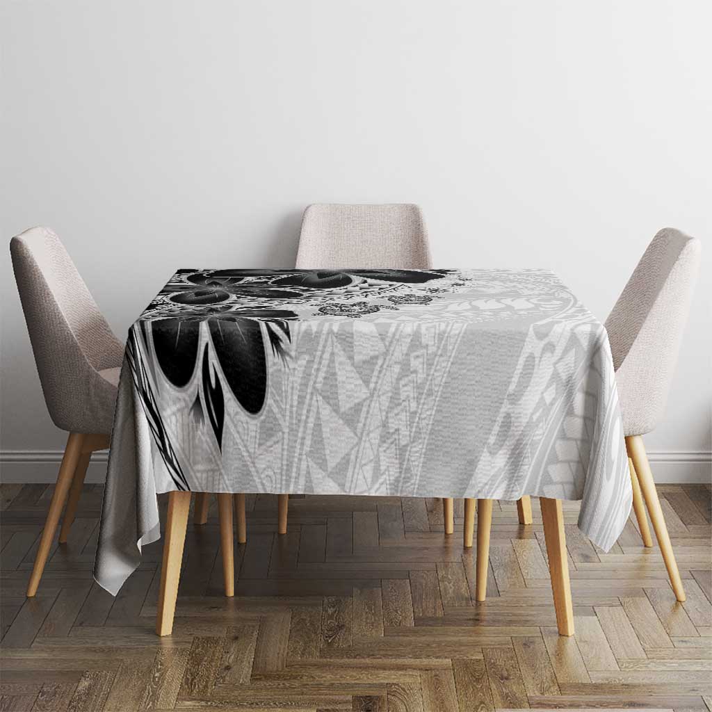 Polynesia Romantic Valentine Tablecloth Sea Turtle Couple With White Plumeria LT05 - Polynesian Pride