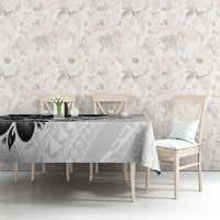 Polynesia Romantic Valentine Tablecloth Sea Turtle Couple With White Plumeria LT05 - Polynesian Pride
