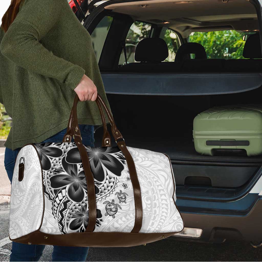 Polynesia Romantic Valentine Travel Bag Sea Turtle Couple With White Plumeria LT05 - Polynesian Pride