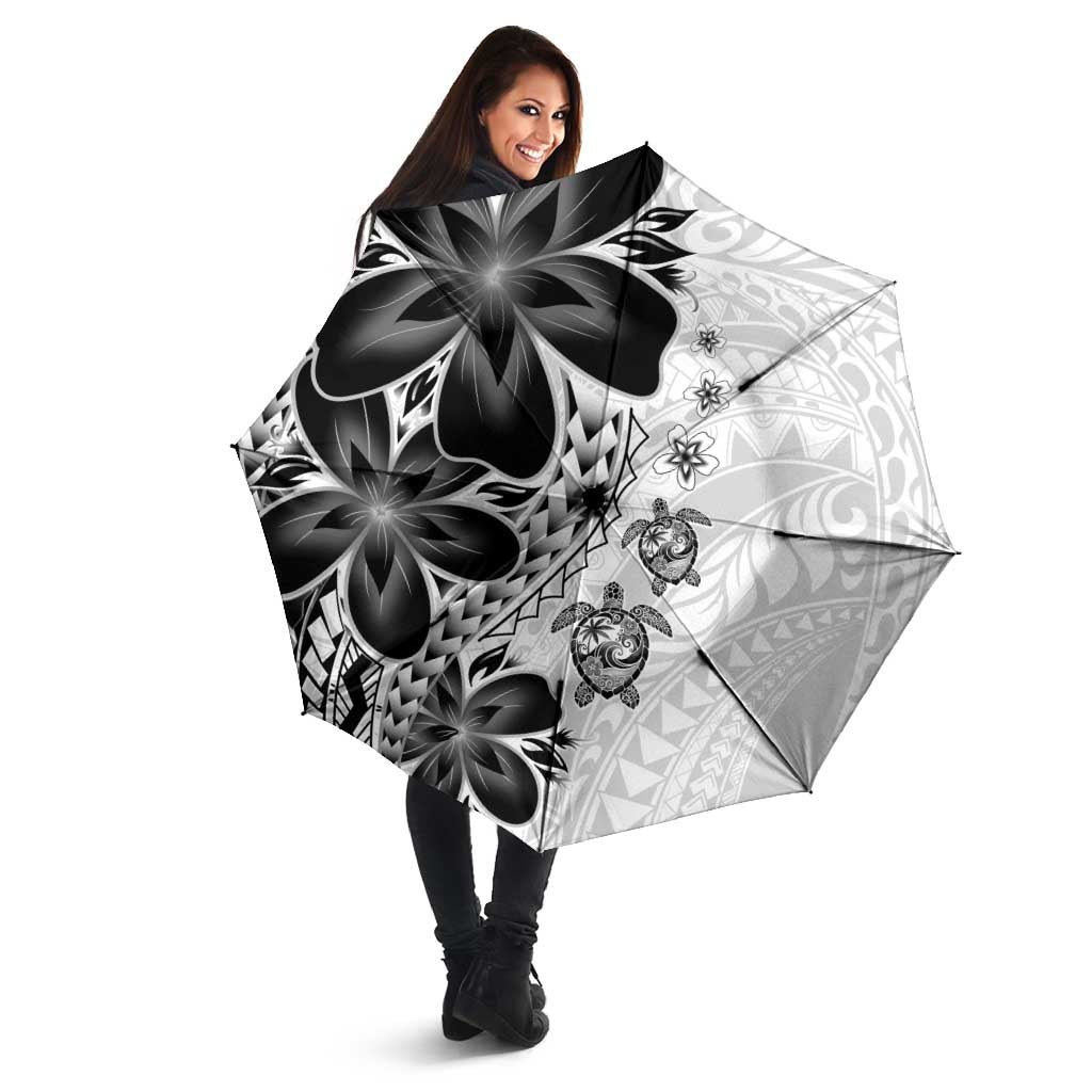 Polynesia Romantic Valentine Umbrella Sea Turtle Couple With White Plumeria