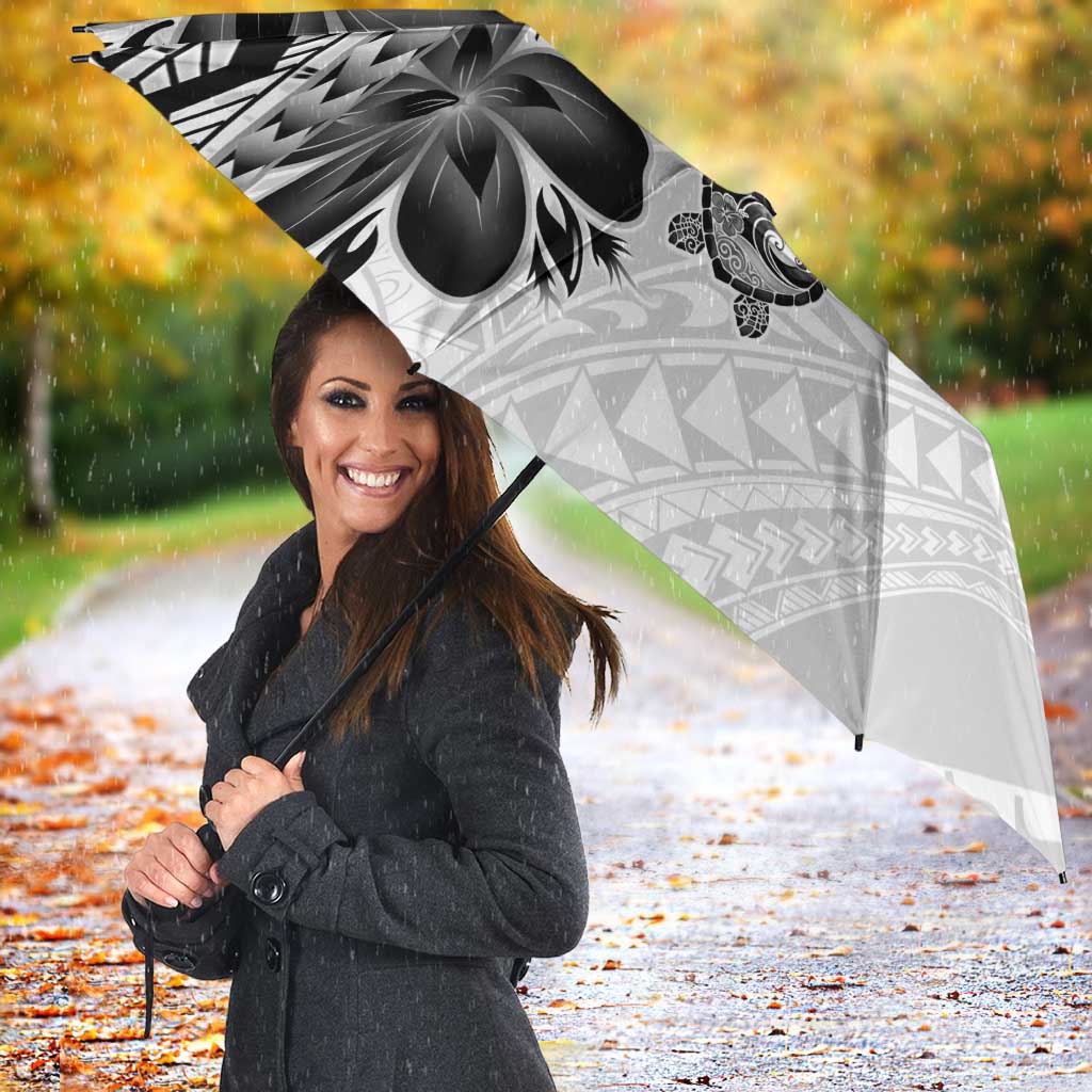 Polynesia Romantic Valentine Umbrella Sea Turtle Couple With White Plumeria