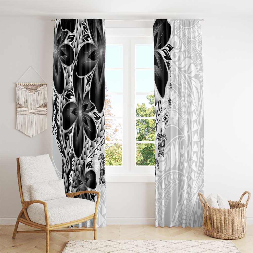 Polynesia Romantic Valentine Window Curtain Sea Turtle Couple With White Plumeria LT05 - Polynesian Pride