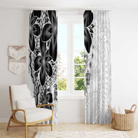 Polynesia Romantic Valentine Window Curtain Sea Turtle Couple With White Plumeria LT05 - Polynesian Pride