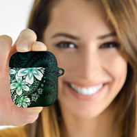 Polynesia Romantic Valentine AirPods Case Sea Turtle Couple With Aqua Gradient Plumeria LT05 - Polynesian Pride