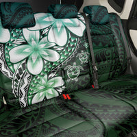 Polynesia Romantic Valentine Back Car Seat Cover Sea Turtle Couple With Aqua Gradient Plumeria LT05 - Polynesian Pride