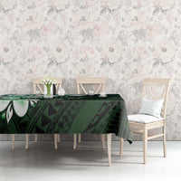 Polynesia Romantic Valentine Tablecloth Sea Turtle Couple With Aqua Gradient Plumeria LT05 - Polynesian Pride