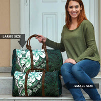 Polynesia Romantic Valentine Travel Bag Sea Turtle Couple With Aqua Gradient Plumeria LT05 - Polynesian Pride