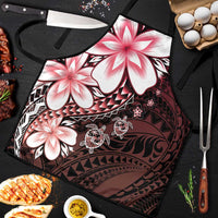 Polynesia Romantic Valentine Apron Sea Turtle Couple With Red Gradient Plumeria LT05 Red - Polynesian Pride
