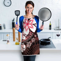 Polynesia Romantic Valentine Apron Sea Turtle Couple With Red Gradient Plumeria LT05 - Polynesian Pride