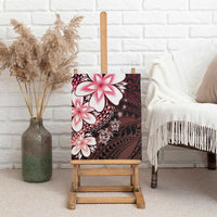 Polynesia Romantic Valentine Canvas Wall Art Sea Turtle Couple With Red Gradient Plumeria LT05 - Polynesian Pride