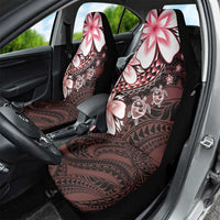 Polynesia Romantic Valentine Car Seat Cover Sea Turtle Couple With Red Gradient Plumeria LT05 - Polynesian Pride