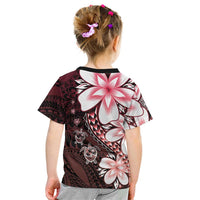 Polynesia Romantic Valentine Kid T Shirt Sea Turtle Couple With Red Gradient Plumeria LT05 - Polynesian Pride