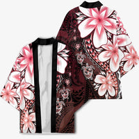 Polynesia Romantic Valentine Kimono Sea Turtle Couple With Red Gradient Plumeria LT05 - Polynesian Pride