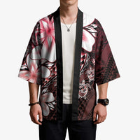 Polynesia Romantic Valentine Kimono Sea Turtle Couple With Red Gradient Plumeria LT05 - Polynesian Pride