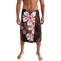 Polynesia Romantic Valentine Lavalava Sea Turtle Couple With Red Gradient Plumeria