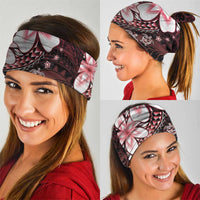 Polynesia Romantic Valentine Neck Gaiter Sea Turtle Couple With Red Gradient Plumeria LT05 - Polynesian Pride