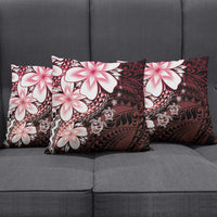 Polynesia Romantic Valentine Pillow Cover Sea Turtle Couple With Red Gradient Plumeria LT05 - Polynesian Pride