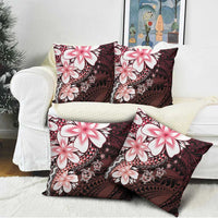 Polynesia Romantic Valentine Pillow Cover Sea Turtle Couple With Red Gradient Plumeria LT05 - Polynesian Pride