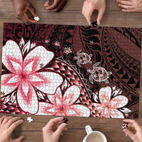 Polynesia Romantic Valentine Puzzle Sea Turtle Couple With Red Gradient Plumeria LT05 - Polynesian Pride