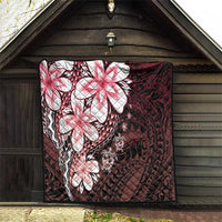 Polynesia Romantic Valentine Quilt Sea Turtle Couple With Red Gradient Plumeria LT05 - Polynesian Pride