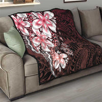 Polynesia Romantic Valentine Quilt Sea Turtle Couple With Red Gradient Plumeria LT05 - Polynesian Pride