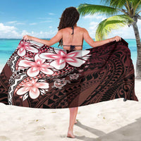 Polynesia Romantic Valentine Sarong Sea Turtle Couple With Red Gradient Plumeria LT05 - Polynesian Pride