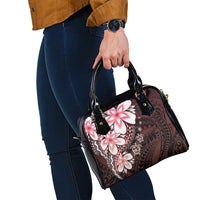 Polynesia Romantic Valentine Shoulder Handbag Sea Turtle Couple With Red Gradient Plumeria LT05 - Polynesian Pride
