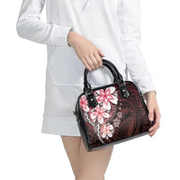 Polynesia Romantic Valentine Shoulder Handbag Sea Turtle Couple With Red Gradient Plumeria LT05 - Polynesian Pride