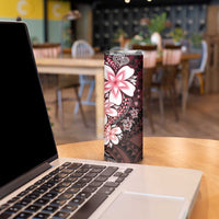 Polynesia Romantic Valentine Skinny Tumbler Sea Turtle Couple With Red Gradient Plumeria