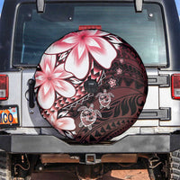 Polynesia Romantic Valentine Spare Tire Cover Sea Turtle Couple With Red Gradient Plumeria LT05 Red - Polynesian Pride