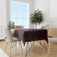 Polynesia Romantic Valentine Tablecloth Sea Turtle Couple With Red Gradient Plumeria LT05 - Polynesian Pride