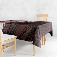 Polynesia Romantic Valentine Tablecloth Sea Turtle Couple With Red Gradient Plumeria LT05 - Polynesian Pride