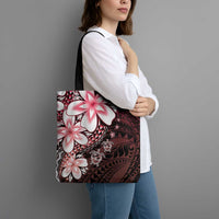 Polynesia Romantic Valentine Tote Bag Sea Turtle Couple With Red Gradient Plumeria LT05 - Polynesian Pride