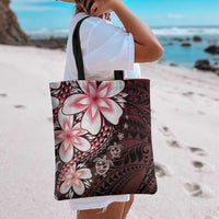 Polynesia Romantic Valentine Tote Bag Sea Turtle Couple With Red Gradient Plumeria LT05 - Polynesian Pride