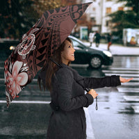 Polynesia Romantic Valentine Umbrella Sea Turtle Couple With Red Gradient Plumeria LT05 - Polynesian Pride