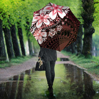Polynesia Romantic Valentine Umbrella Sea Turtle Couple With Red Gradient Plumeria LT05 - Polynesian Pride