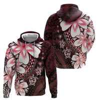Polynesia Romantic Valentine Zip Hoodie Sea Turtle Couple With Red Gradient Plumeria LT05 - Polynesian Pride