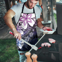 Polynesia Romantic Valentine Apron Sea Turtle Couple With Purple Gradient Plumeria LT05 - Polynesian Pride