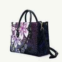 Polynesia Romantic Valentine Leather Bag Sea Turtle Couple With Purple Gradient Plumeria LT05 Purple - Polynesian Pride