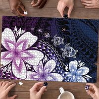 Polynesia Romantic Valentine Puzzle Sea Turtle Couple With Purple Gradient Plumeria LT05 - Polynesian Pride