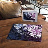 Polynesia Romantic Valentine Puzzle Sea Turtle Couple With Purple Gradient Plumeria LT05 - Polynesian Pride