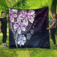 Polynesia Romantic Valentine Quilt Sea Turtle Couple With Purple Gradient Plumeria LT05 - Polynesian Pride