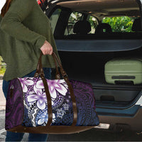 Polynesia Romantic Valentine Travel Bag Sea Turtle Couple With Purple Gradient Plumeria LT05 - Polynesian Pride