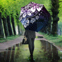 Polynesia Romantic Valentine Umbrella Sea Turtle Couple With Purple Gradient Plumeria LT05 - Polynesian Pride