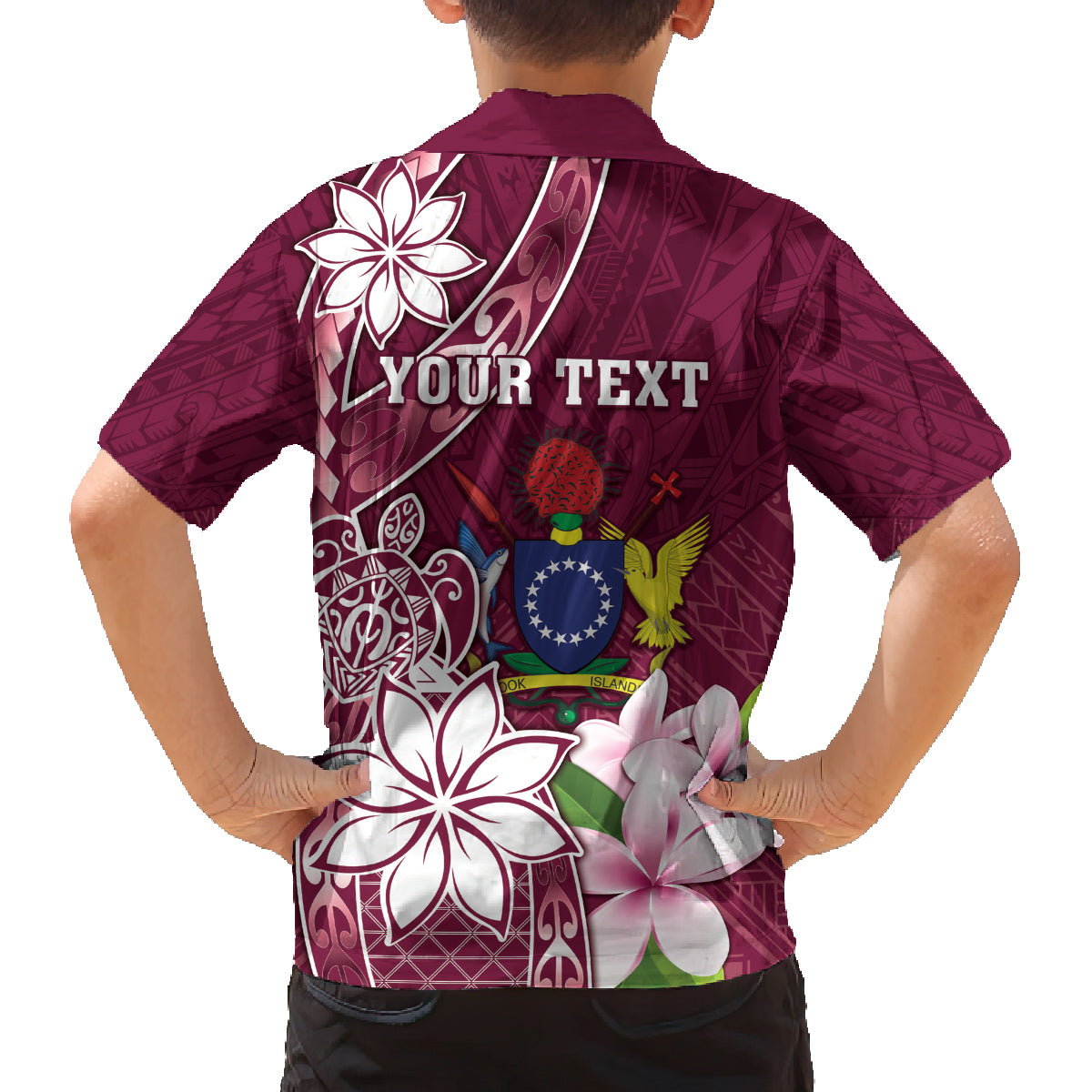 Personalised Cook Island Mangaia Gospel Day Family Matching Tank Maxi Dress and Hawaiian Shirt Floral Tribal Pattern